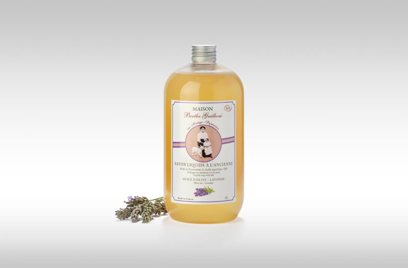 Vente en ligne savon liquide lavande et huile d'olive à l'ancienne fabriqué en France