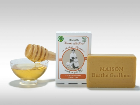 Savon bio karité miel au lait de chèvre et sans huile de palme