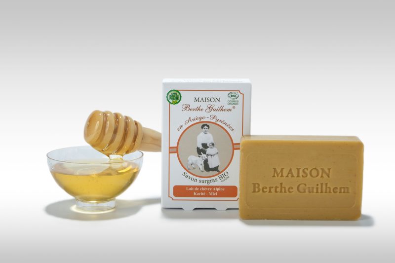 Savon bio karité miel au lait de chèvre et sans huile de palme